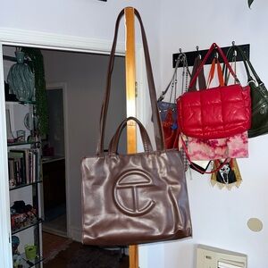TELFAR medium chocolate tote